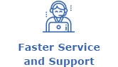Faster Service
and Support
